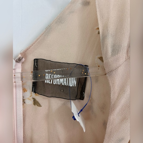 Reformation Pink Floral Feminine Romantic Mini Dress $228 Size 2 - Picture 2 of 4